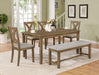 Clara Wheat Rectangular Dining Set - Lara Furniture