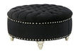 Harriotte Black Oversized Accent Ottoman - Lara Furniture