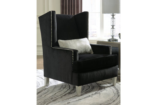 Harriotte Black Accent Chair - Lara Furniture