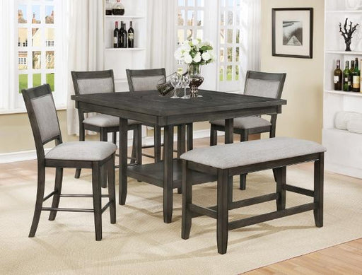 Fulton Gray Counter Height Table - Lara Furniture