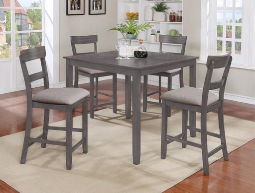 Henderson Gray 5-Piece Counter Height Set - Lara Furniture