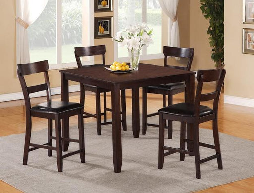 Henderson Brown 5-Piece Counter Height Set - Lara Furniture