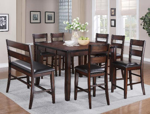 Maldives Dark Brown Counter Height Set - Lara Furniture