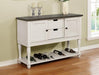 Clover White/Brown Sideboard - Lara Furniture