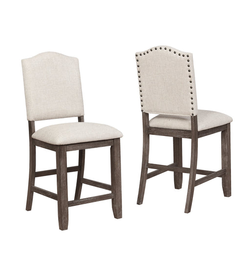 Regent Grayish Brown Counter Height Chair, Set of 2 - Lara Furniture