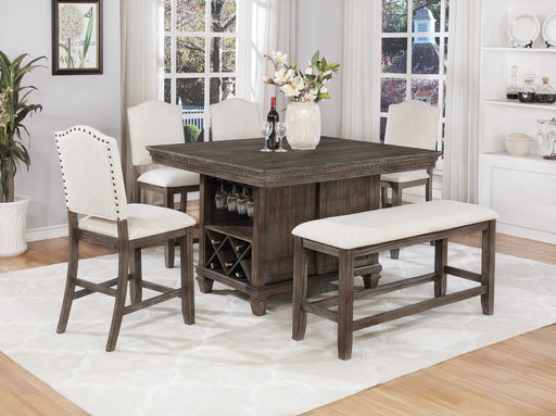 Regent Grayish Brown Counter Height Table - Lara Furniture
