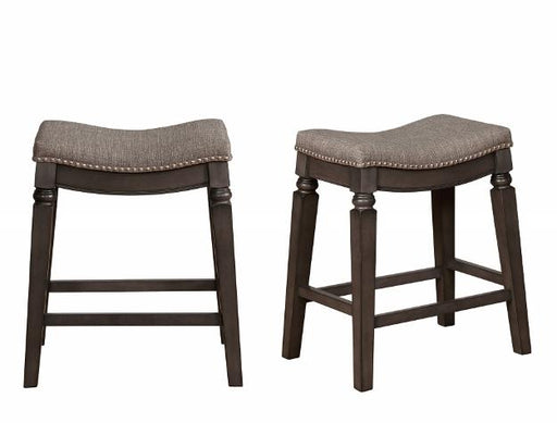 Farlin 24" Gray Counter Height Stool, Set of 2 - Lara Furniture