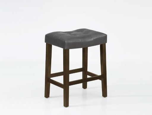 Verona 24" Gray Saddle Chair, Set of 2 - Lara Furniture