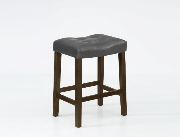 Verona 24" Gray Saddle Chair, Set of 2 - Lara Furniture