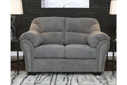 Allmaxx Pewter Loveseat - Lara FurnitureLoveseat