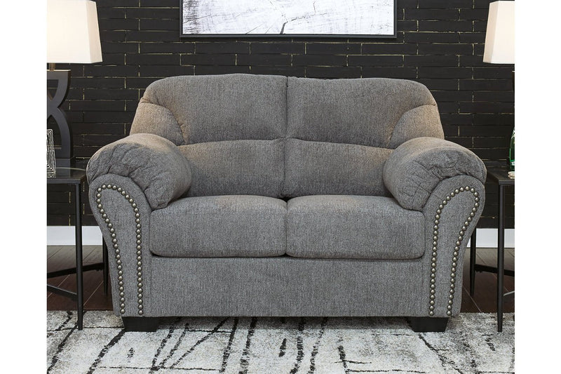 Allmaxx Pewter Loveseat - Lara FurnitureLoveseat