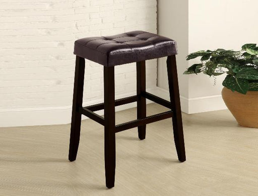 Kent 29" Espresso Saddle Chair, Set of 2 - Lara Furniture