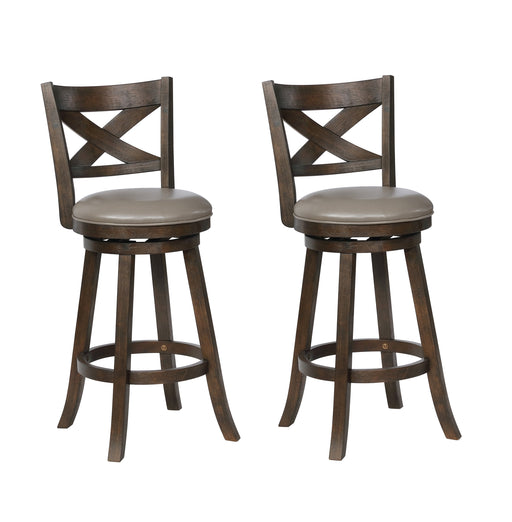 Kipper 29" Gray Swivel Bar Stool, Set of 2 - Lara Furniture