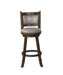 Cecil 29" Gray Swivel Bar Stool, Set of 2 - Lara Furniture