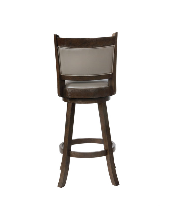 Cecil 29" Gray Swivel Bar Stool, Set of 2 - Lara Furniture