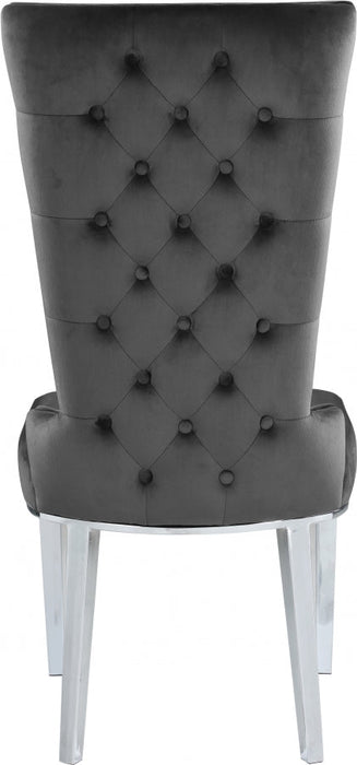 Serafina Velvet Grey Dining Chair (Set of 2)
