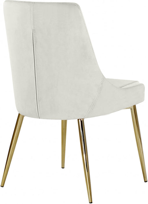Karina Velvet Cream Dining Chair (Set of 2)