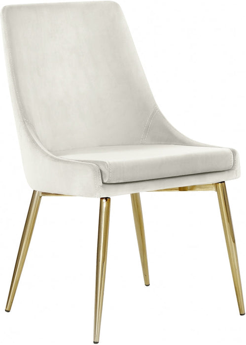 Karina Velvet Cream Dining Chair (Set of 2)