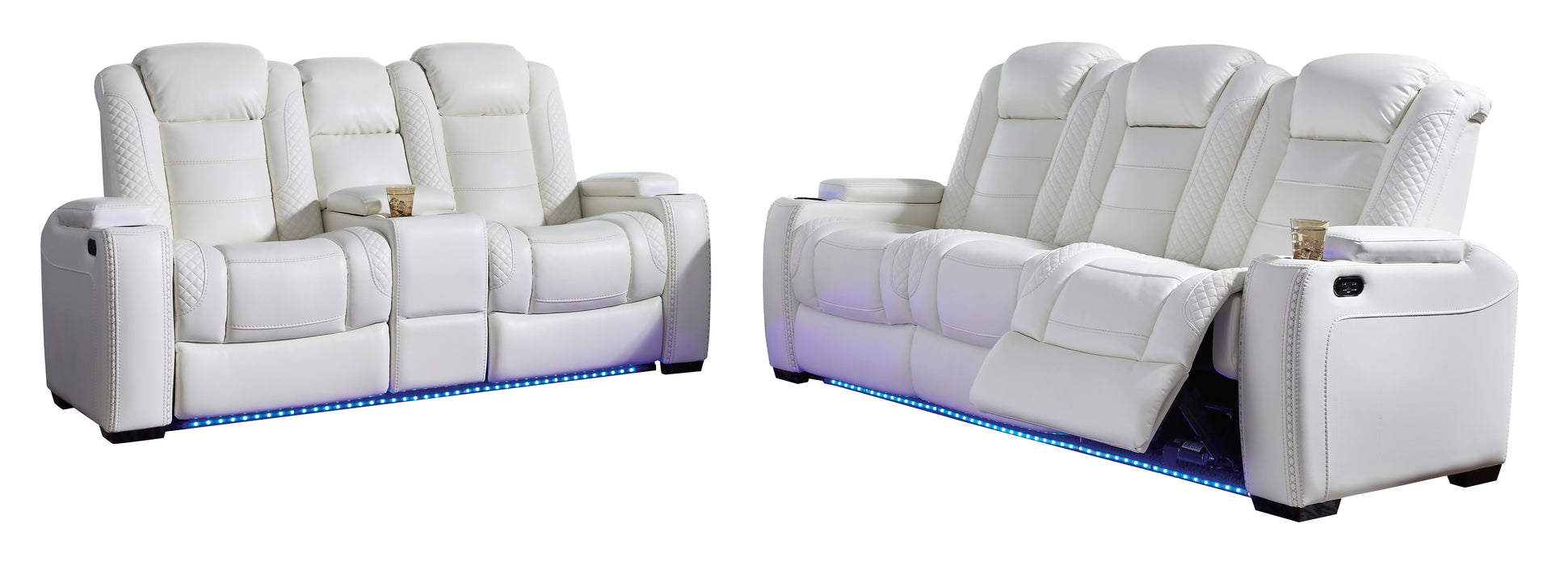 [EXCLUSIVE] Party Time Power Reclining White Set