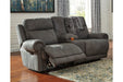 Austere Gray Reclining Loveseat with Console - Lara Furniture