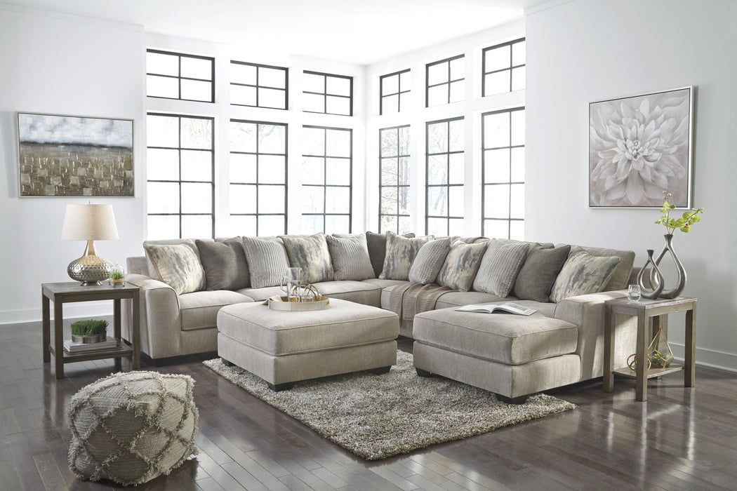 [IN STOCK] Ardsley Pewter RAF Large Sectional — Lara Furniture
