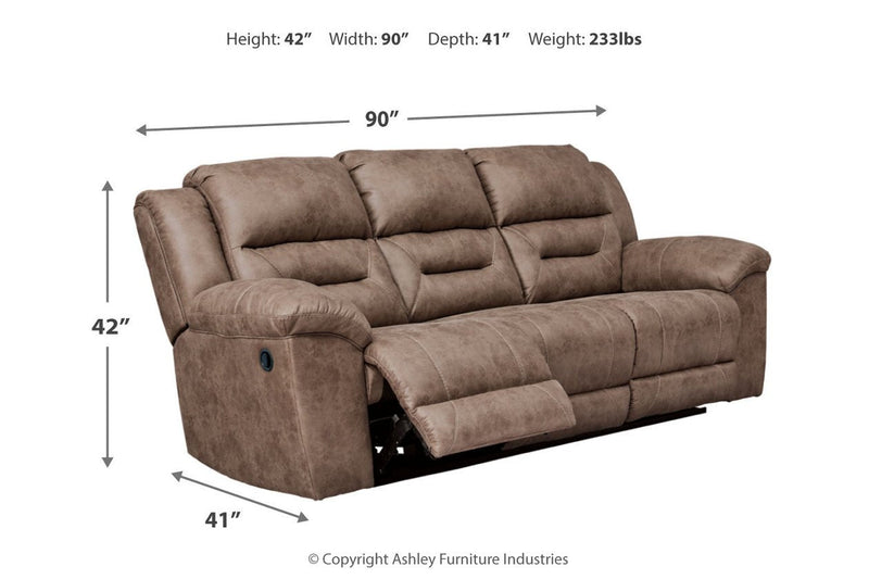 Stoneland Fossil Reclining Sofa - Lara FurnitureReclining Sofa