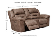 Stoneland Fossil Power Reclining Loveseat with Console - Lara FurniturePower Reclining Loveseat