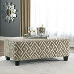 Dovemont Putty Oversized Accent Ottoman - Lara Furniture