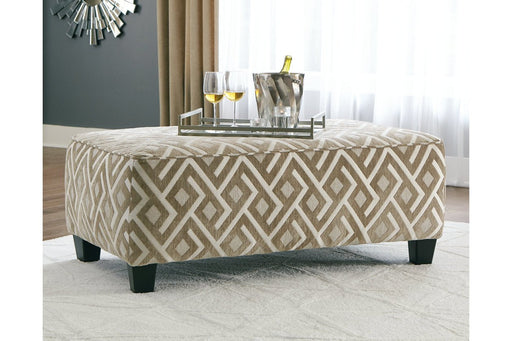 Dovemont Putty Oversized Accent Ottoman - Lara Furniture