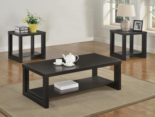 Audra Espresso 3-Piece Coffee Table Set - Lara Furniture