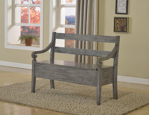 Kennedy Grey Storage Bench - Lara Furniture