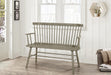 Jerimiah Spindleback Grey Bench - Lara Furniture