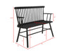 Jerimiah Spindleback Black Bench - Lara Furniture