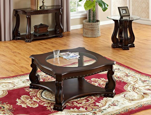 Madison Brown Wood 3-Piece Coffee Table Set (1xCoffee 2xEnd) - Lara Furniture