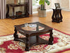 Madison Brown Wood 3-Piece Coffee Table Set (1xCoffee 2xEnd) - Lara Furniture