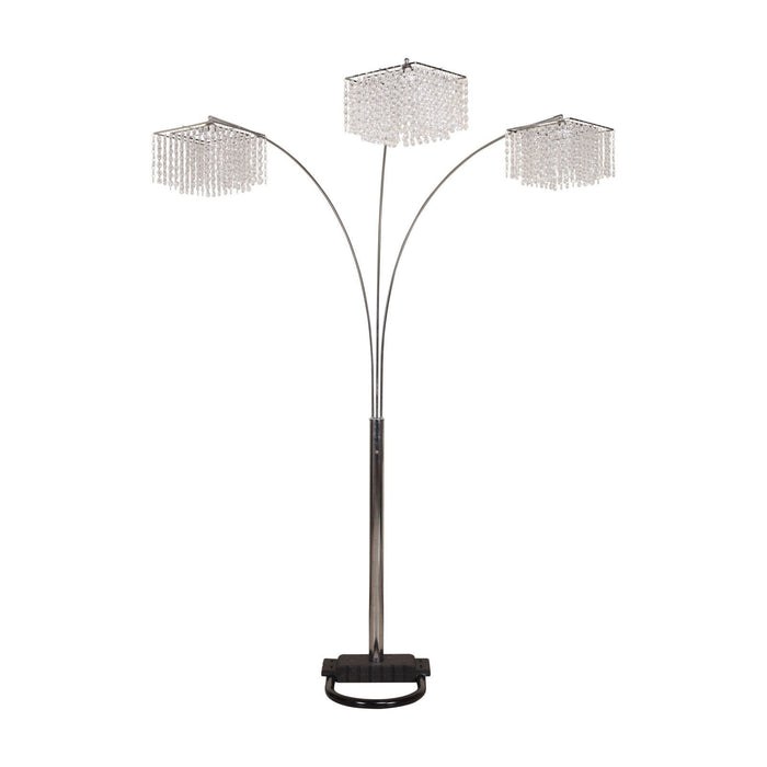 Crystal Chrome 87" Floor Lamp - Lara Furniture