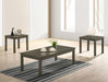 Pierce Gray 3-Piece Coffee Table Set (1xCoffee 2xEnd) - Lara Furniture