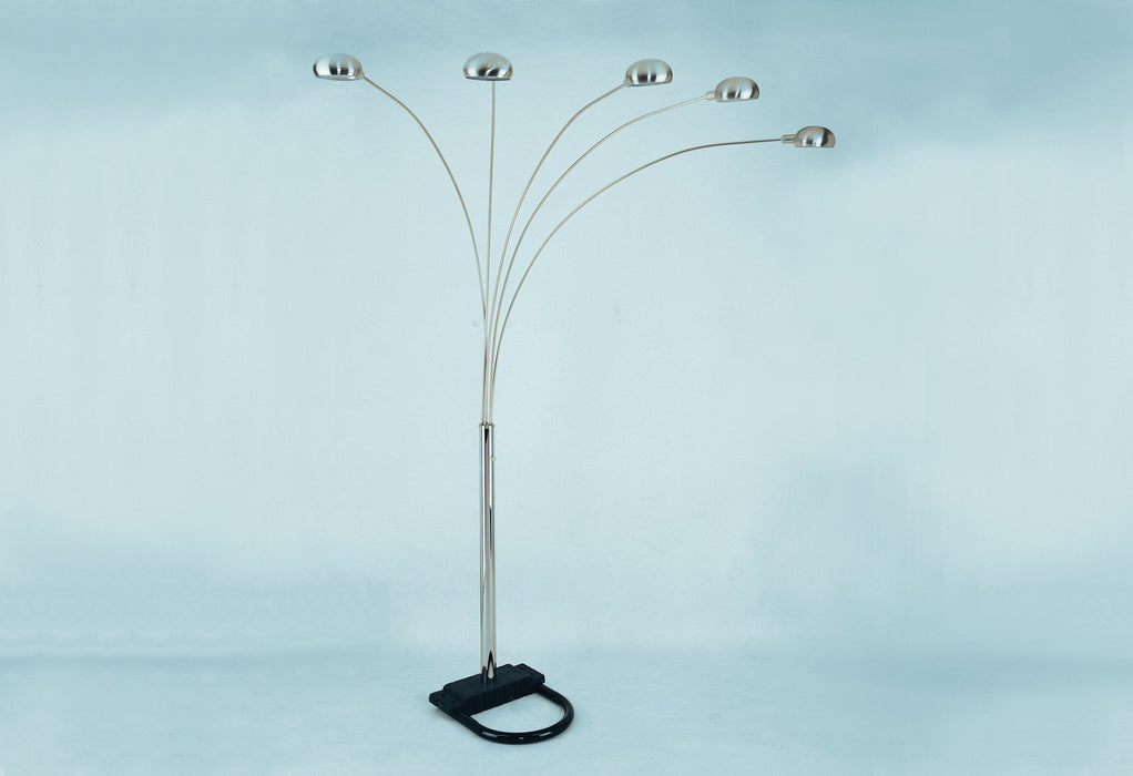 Peacock Arc Pewter 82" Floor Lamp - Lara Furniture