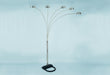 Peacock Arc Pewter 82" Floor Lamp - Lara Furniture