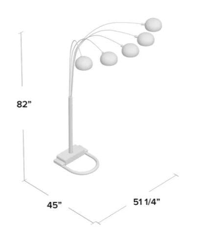 Peacock Arc Black 82" Floor Lamp - Lara FurnitureFloor Lamps