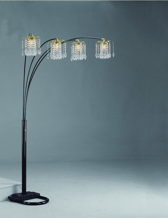 Rain Drop Arc Black 84" Floor Lamp - Lara Furniture