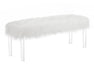 Fatima White Accent Bench - Lara Furniture