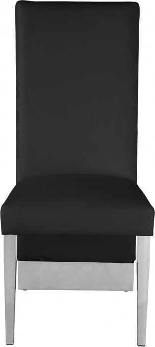 Porsha Faux Leather Black Dining Chair (Set of 2)