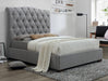 Janice Gray Upholstered King Platform Bed - Lara Furniture