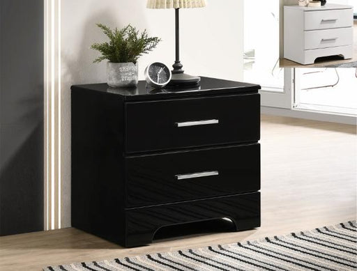 Brooklyn Black Nightstand - Lara Furniture