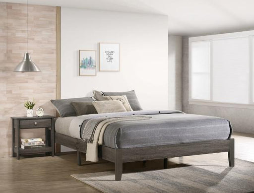 Skyler Gray Twin Platform Bed - Lara Furniture