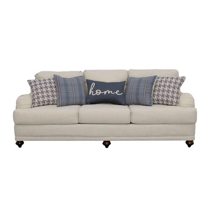 Glenn Recessed Arms Sofa Light Gre