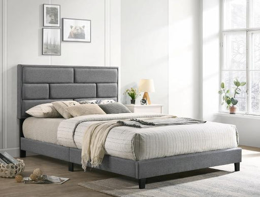 Flannery Gray Full Platform Bed - Lara Furniture