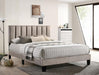 Lyric Gray Velvet Queen Platform Bed - Lara Furniture