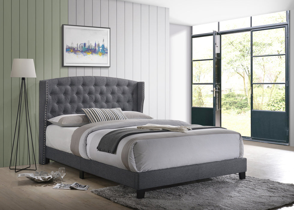 Rosemary Gray King Platform Bed - Lara Furniture